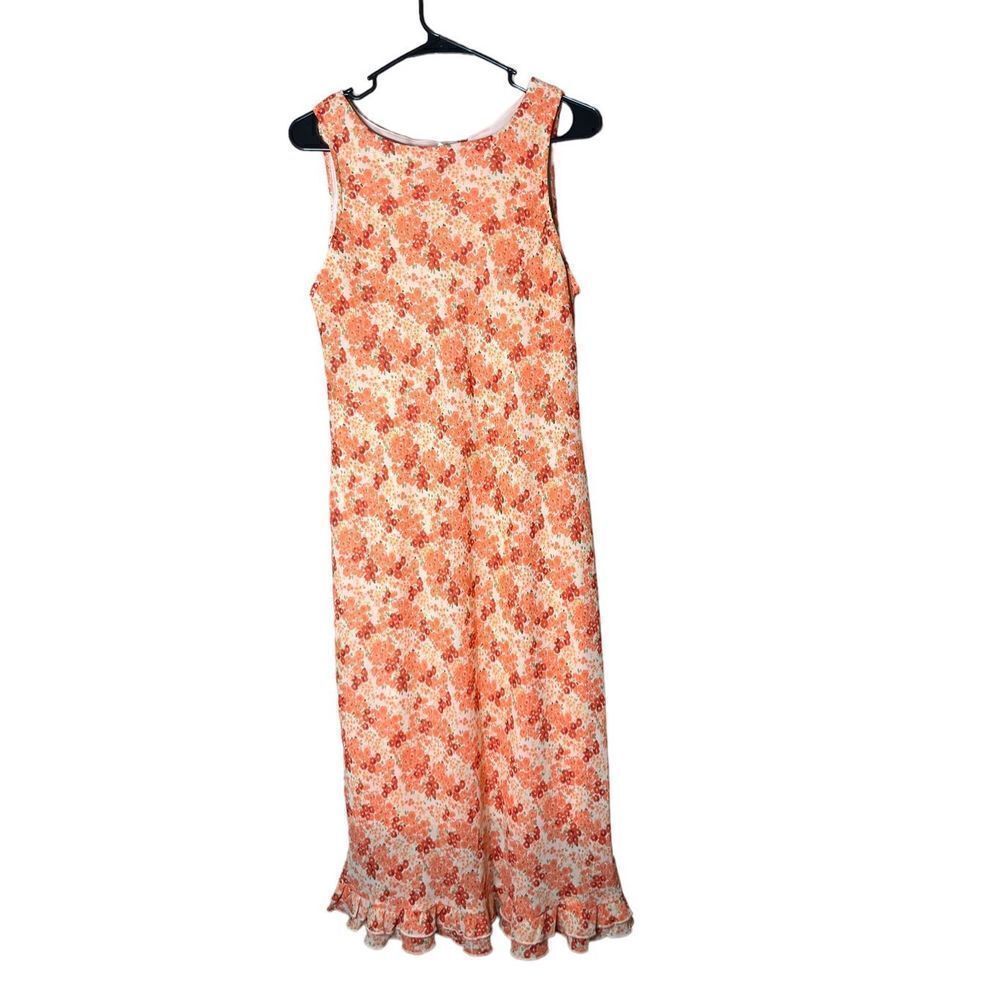 Vintage California Concepts Flower Print‎ Midi Dress Size 12
